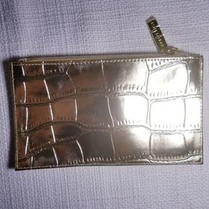 Estee Lauder NWOT Gold Makeup Bag